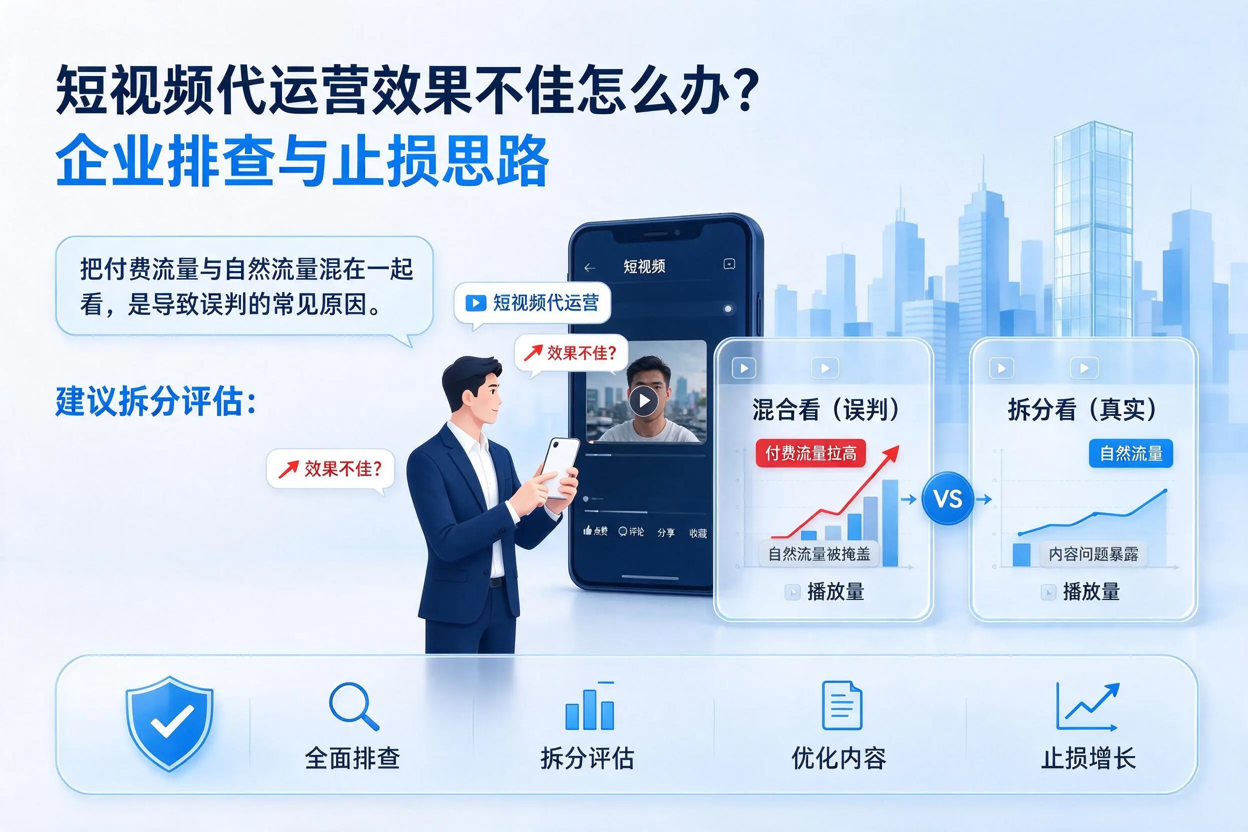 短视频代运营效果不佳怎么办？泸州企业排查与止损思路
