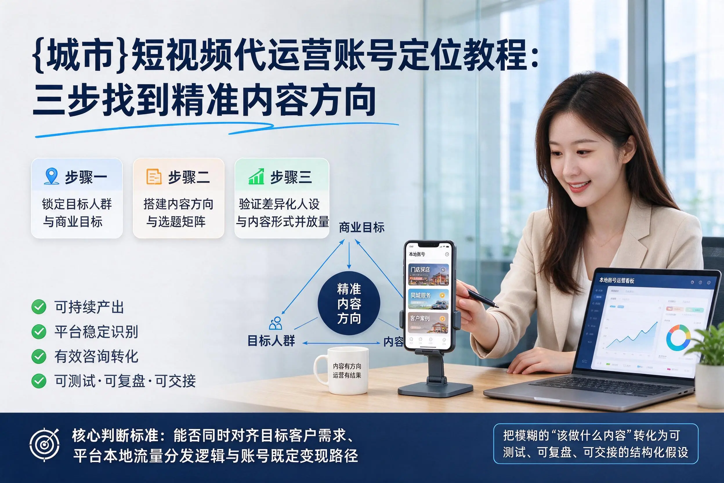 泸州短视频代运营账号定位教程：三步找到精准内容方向