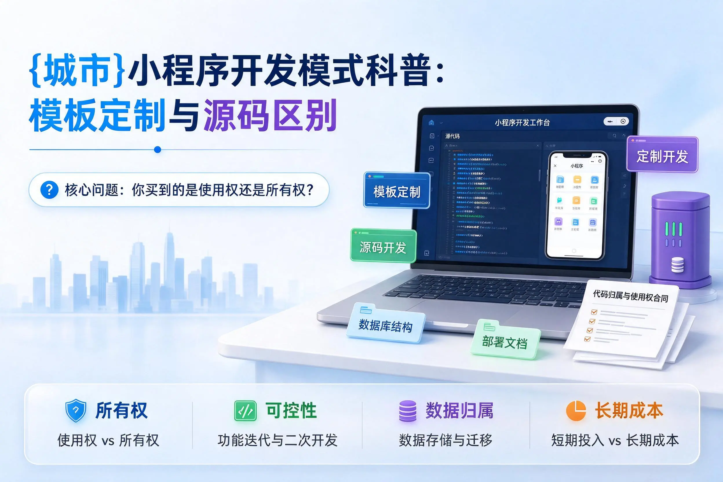 泸州小程序开发模式科普:模板定制与源码区别