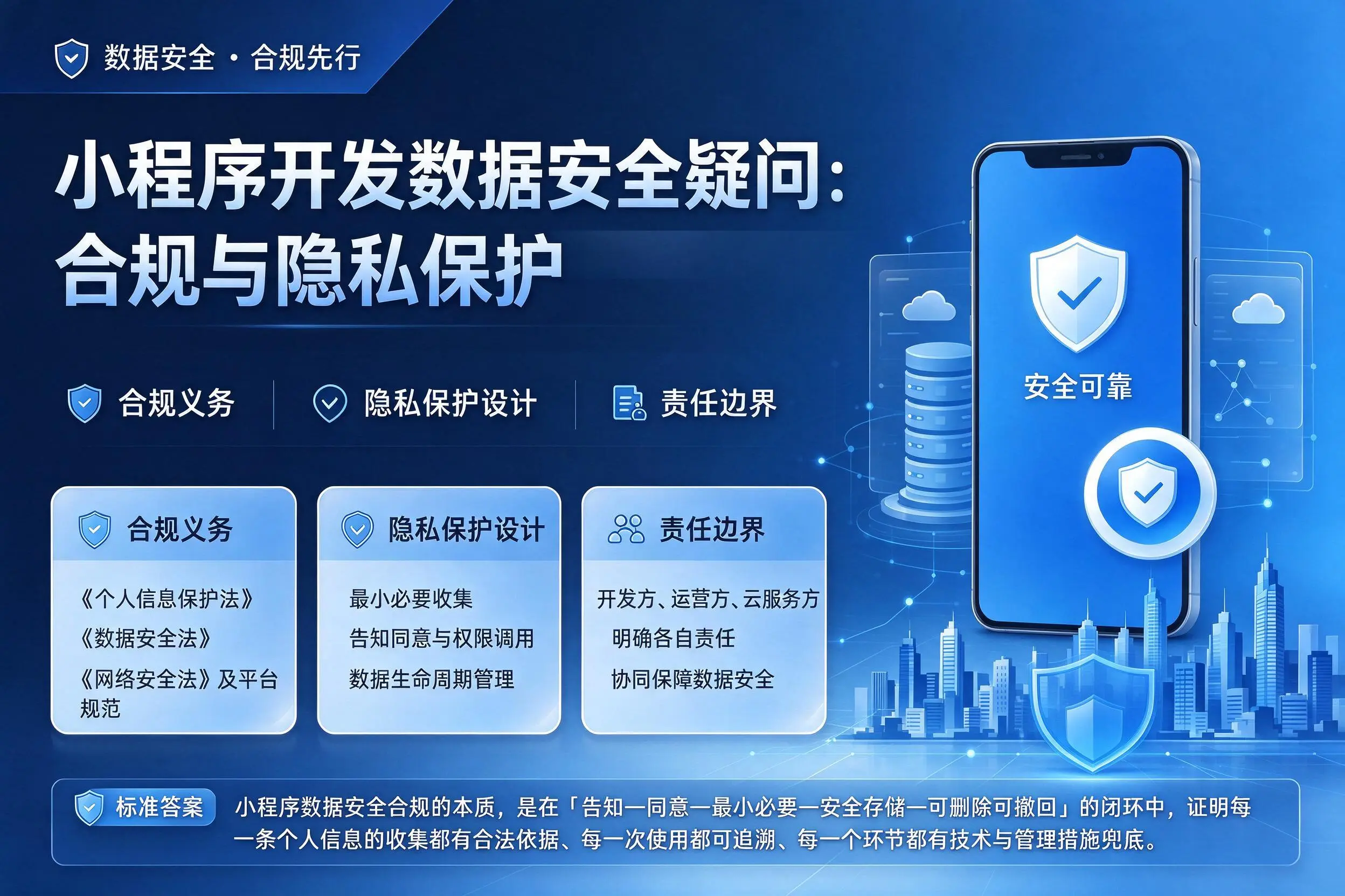 泸州小程序开发数据安全疑问：合规与隐私保护