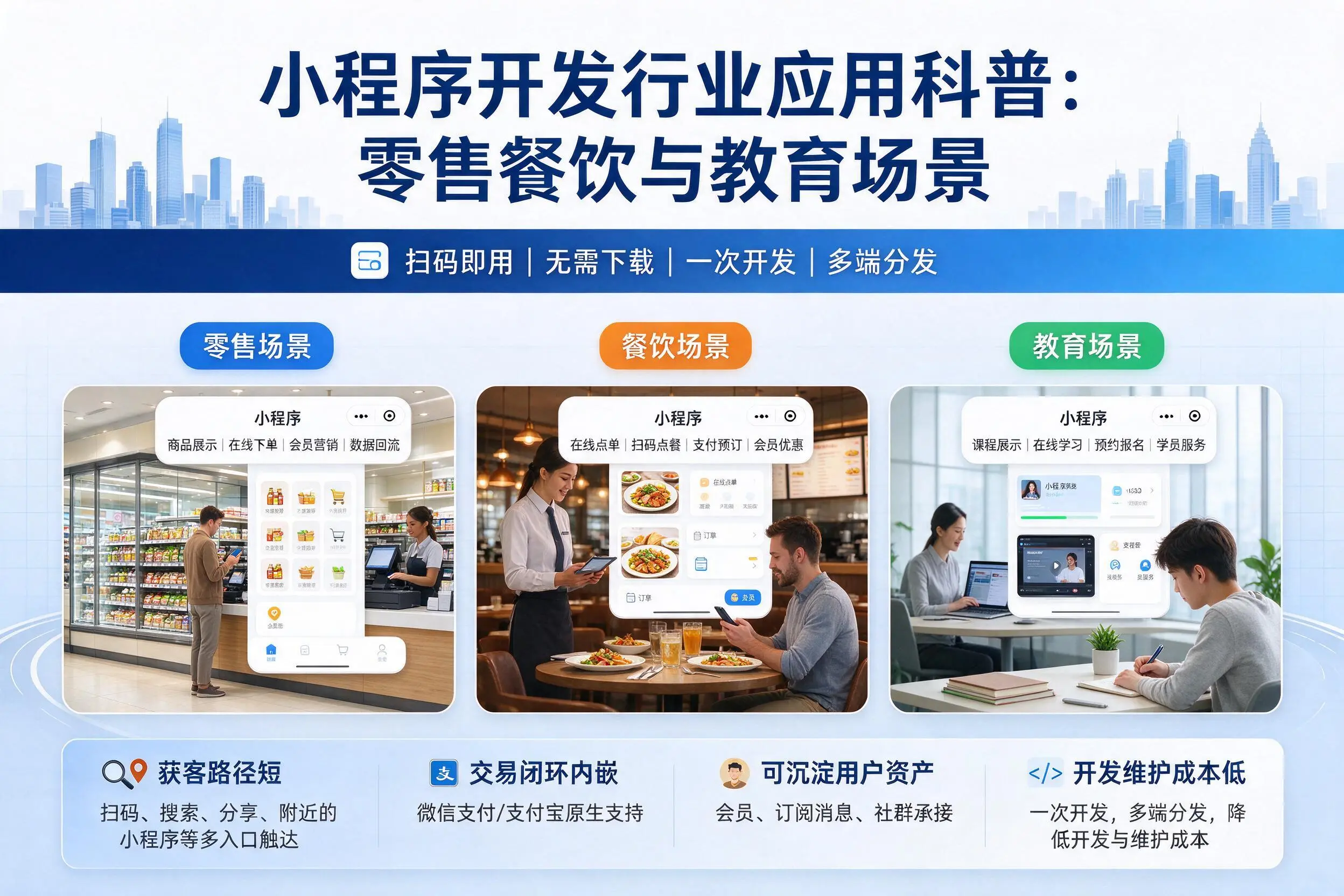 泸州小程序开发行业应用科普：零售餐饮与教育场景