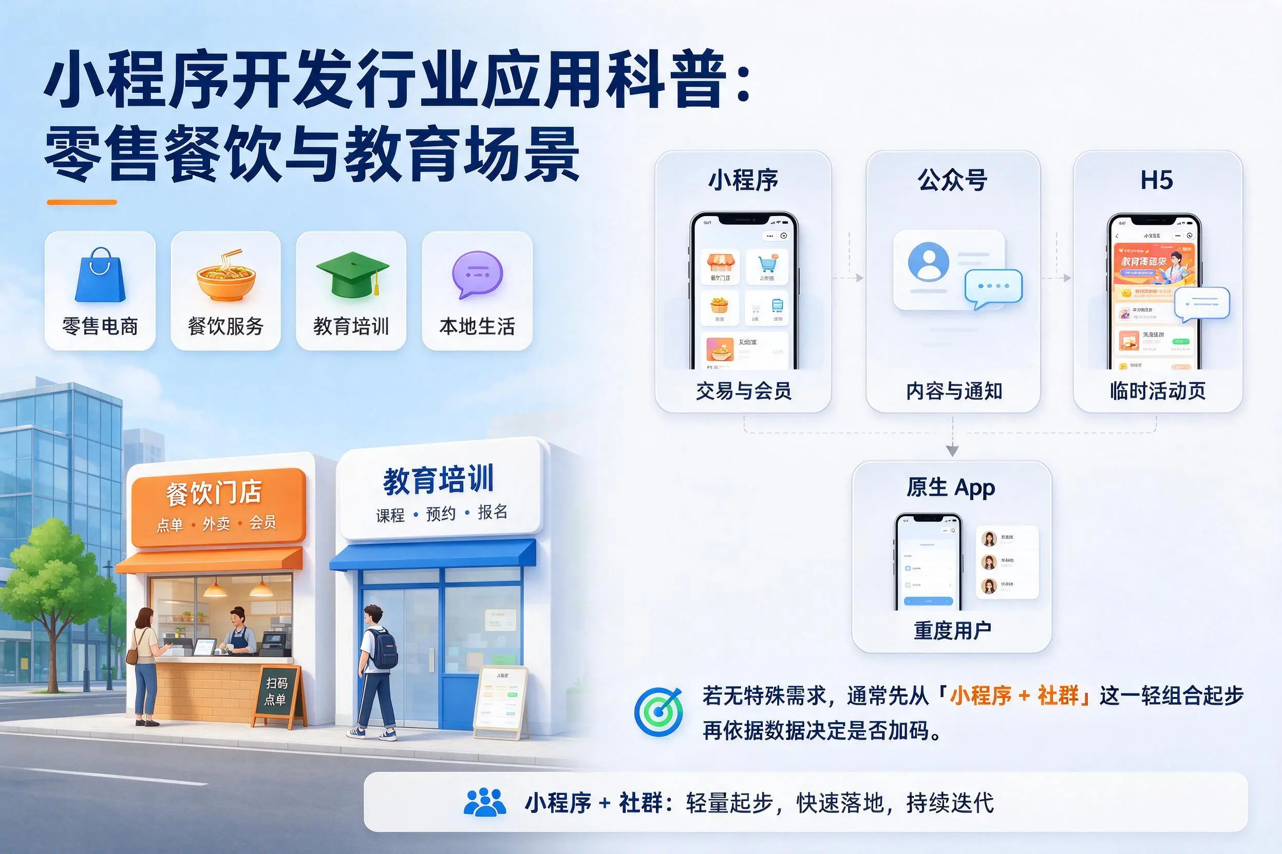 泸州小程序开发行业应用科普：零售餐饮与教育场景