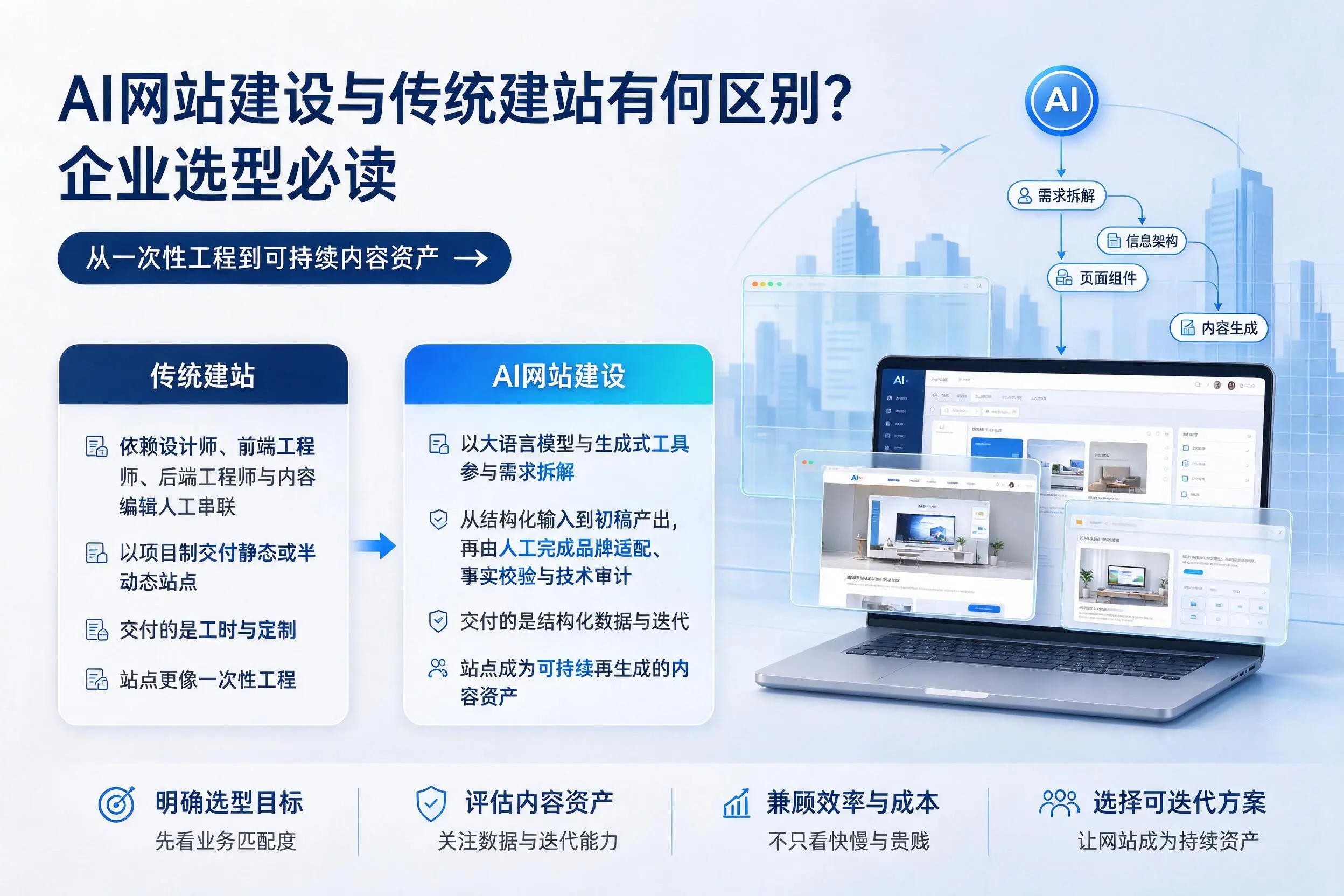 AI网站建设与传统建站有何区别？泸州企业选型必读