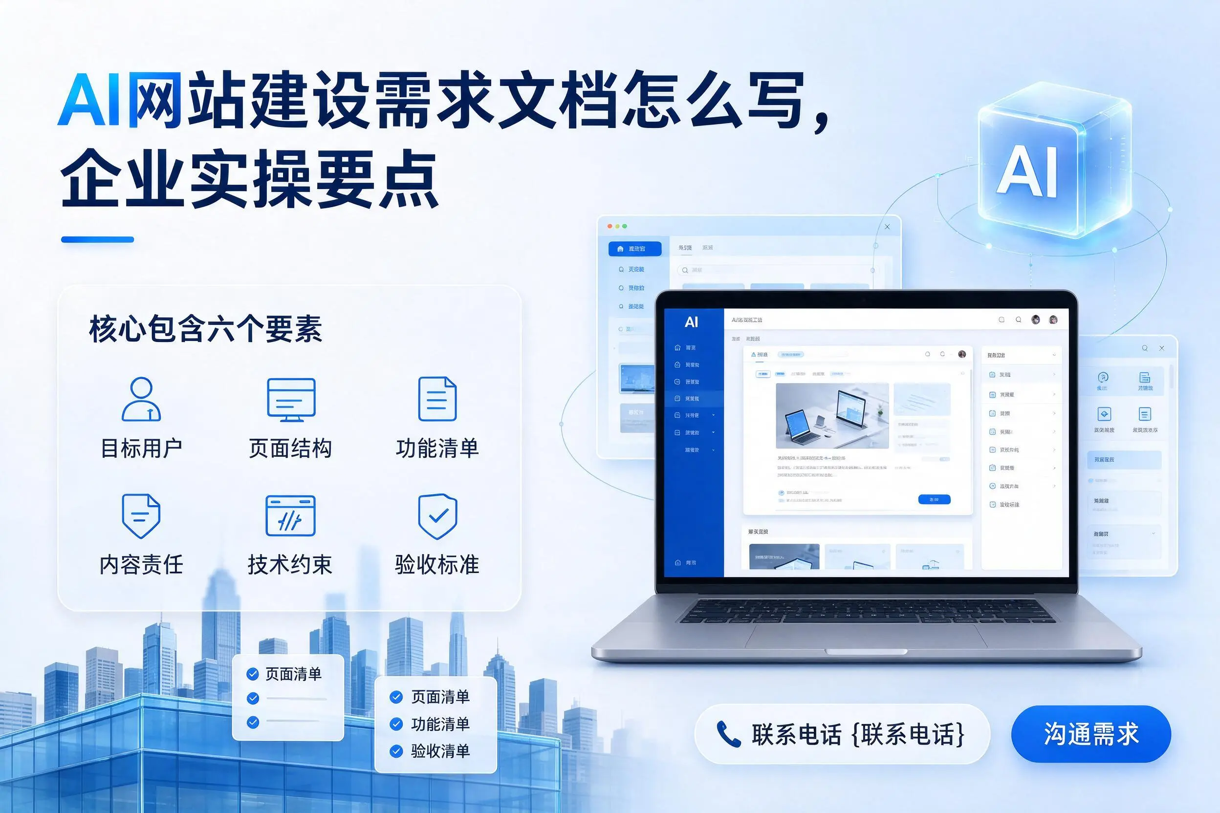 AI网站建设需求文档怎么写,泸州企业实操要点