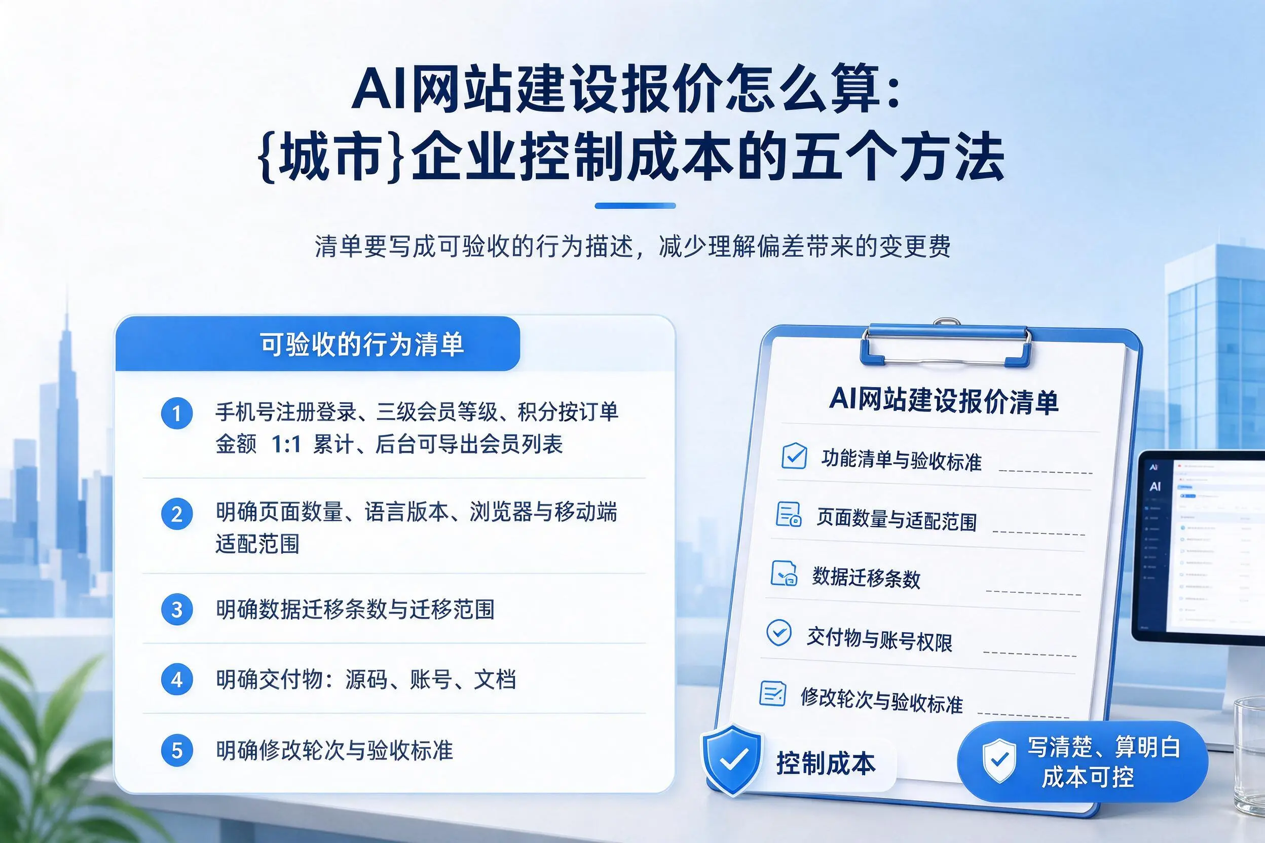 AI网站建设报价怎么算:泸州企业控制成本的五个方法